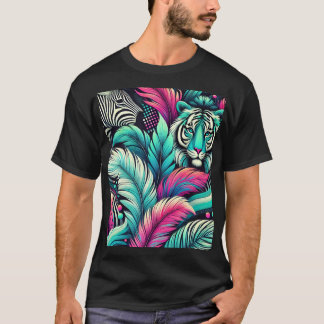 T-shirt Tigre Tropical - Design de Jungle Vibrant