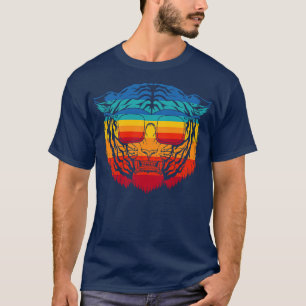 T-shirt Tigre vintage Avec Verres