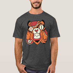 T-shirt Tigre Zombie mignon Drôle Halloween Animaux