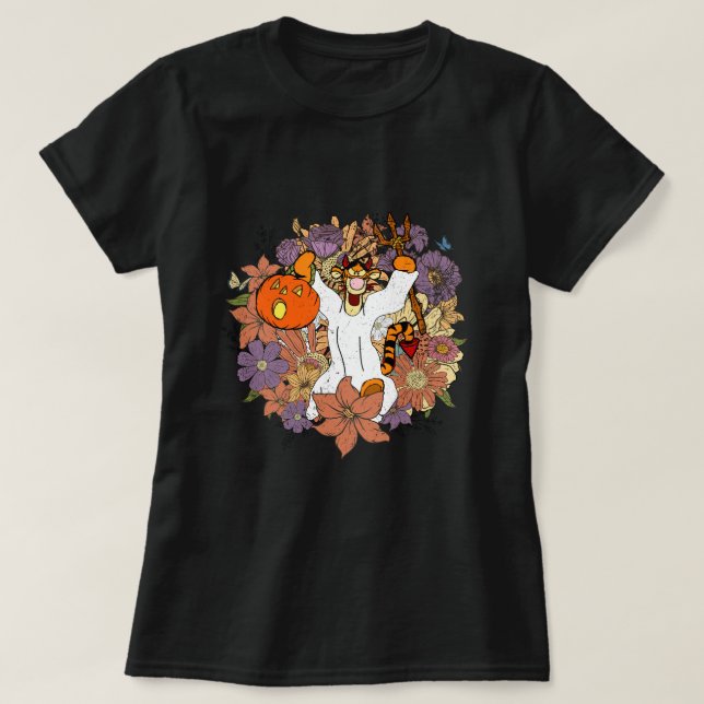 T-shirt tigres de fleurs (Design devant)