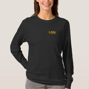 T-shirt Tigres de LSU AvantArrière Rétro Noir Officielleme