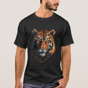 T-shirt Tigres Motifs animaux de tigres géométriques