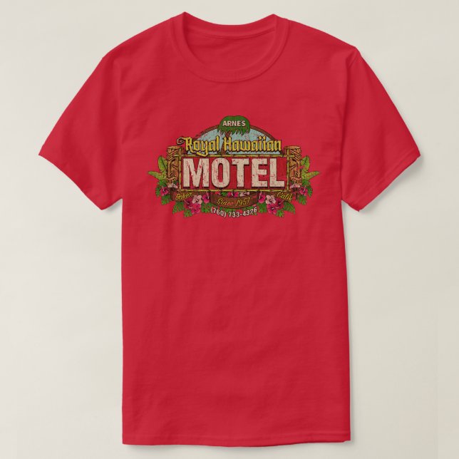 T-shirt Tiki Arnes Royal Hawaiian Motel 1957 (Design devant)