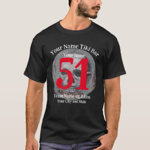 T-shirt Tiki Bar numéro nom ville état slogan 2039