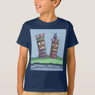 T-shirt Tiki Bird Plum