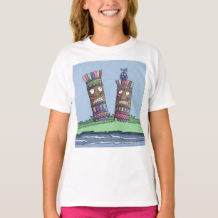 T-shirt Tiki Bird Plum