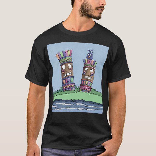 T-shirt Tiki Bird Plum (Devant)