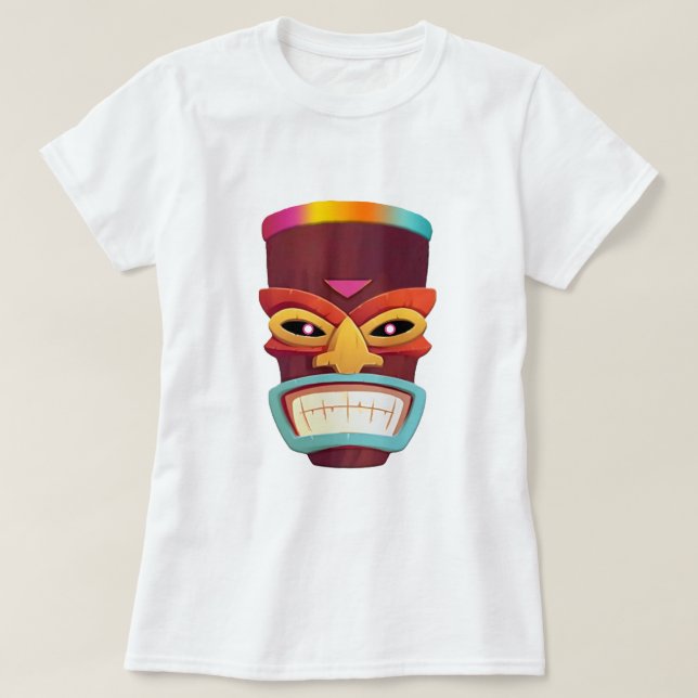 T-shirt Tiki coloré (Design devant)
