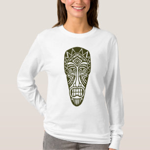 T-shirt Tiki Mask II - Olive foncé