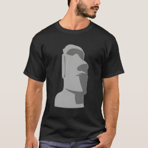 T-shirt Tiki Moai Ile de Pâques Hawaii Luau Grey