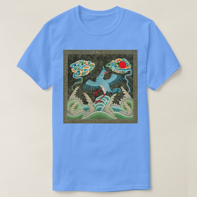 T-SHIRT TILE D'OISEAU DE DRAGON CHINOIS (Design devant)