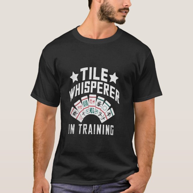 T-shirt Tile Whisperer Dans L'Entraînement Tile Game Mahjo (Devant)