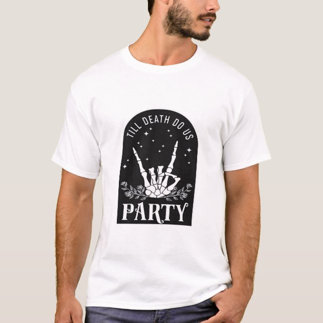 T-shirt Till Do Death Us Party Bachelorette Halloween Bach (Devant)