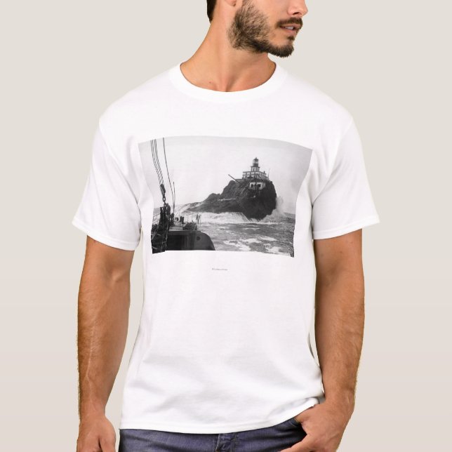 T-shirt Tillamook, phare de l'Orégon de bateau Photograp (Devant)