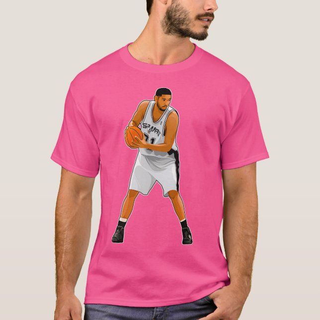 T-shirt Tim Duncan 21 Tenez La Balle (Devant)