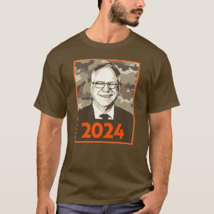 T-shirt Tim Walz 2024 Espoir au Camouflage