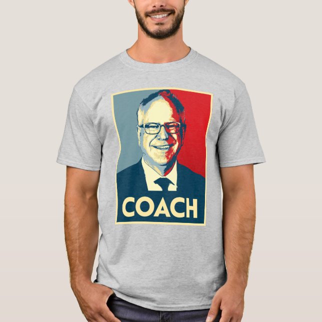 T-shirt Tim Walz COACH (Devant)