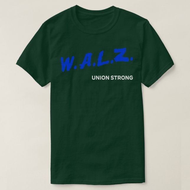 T-shirt Tim Walz DARE Kamala Union Strong HARRISWALZ 2024 (Design devant)