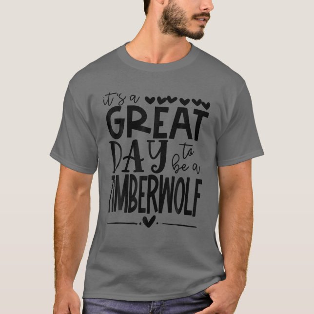 T-shirt Timberwolf Timberwolves School Fan Team Spirit Gre (Devant)