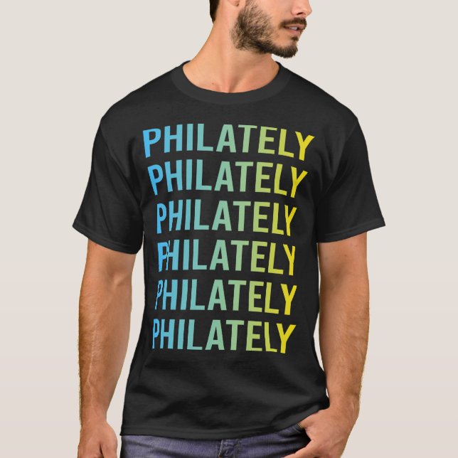 T-shirt Timbre bleu Jaune Philat Poscène (Devant)