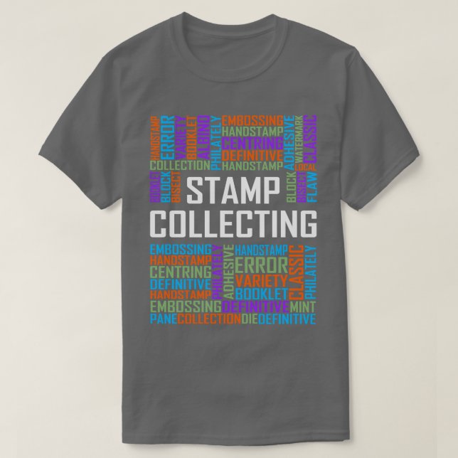 T-shirt Timbre Collecte de mots (Design devant)