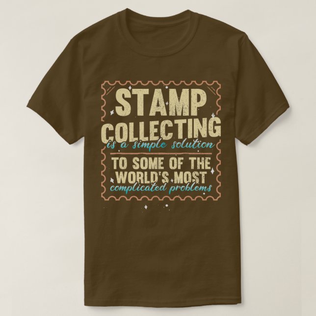 T-shirt Timbre Collecte Funny Collector Timbre Philatoirem (Design devant)
