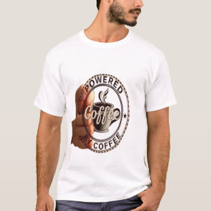 T-shirt Timbre de café vintage à main
