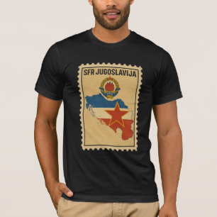 T-shirt Timbre de carte vintage de la RFS Yougoslavie soci