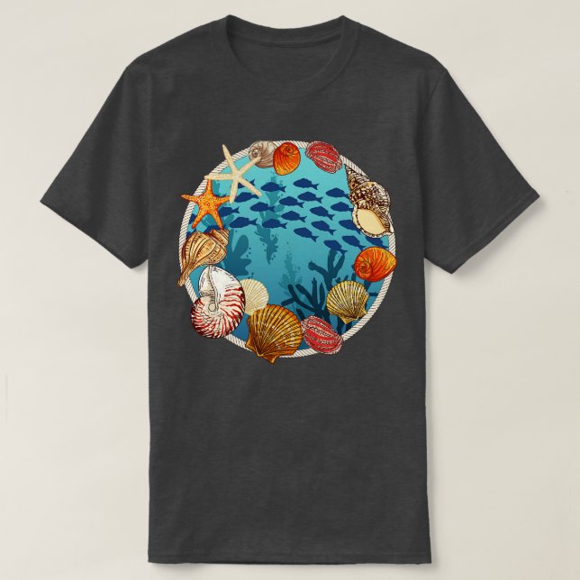 T-shirt Timbre de coquillage (Design devant)