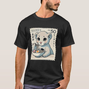 T-shirt Timbre de la poste d'art japonais classique Nouill