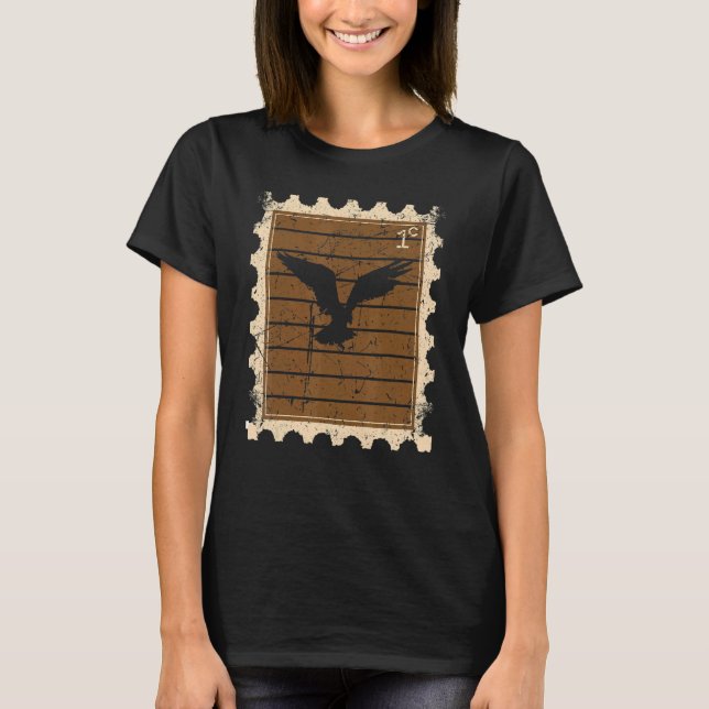 T-shirt Timbre De Postage Avec Aigle (Devant)