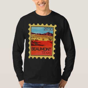 T-shirt Timbre De Postage Avec Paysage Désert Beaumont Dan