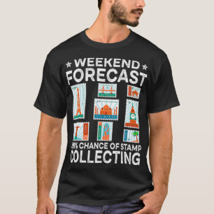 T-shirt Timbre de prévision de fin de semaine amusant Coll