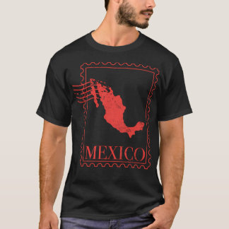 T-shirt Timbre de voyage Mexique - Voyage de timbre Vintag
