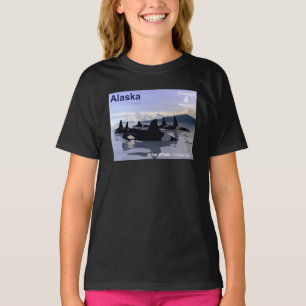 T-shirt Timbre des baleines tueuses de l'Alaska