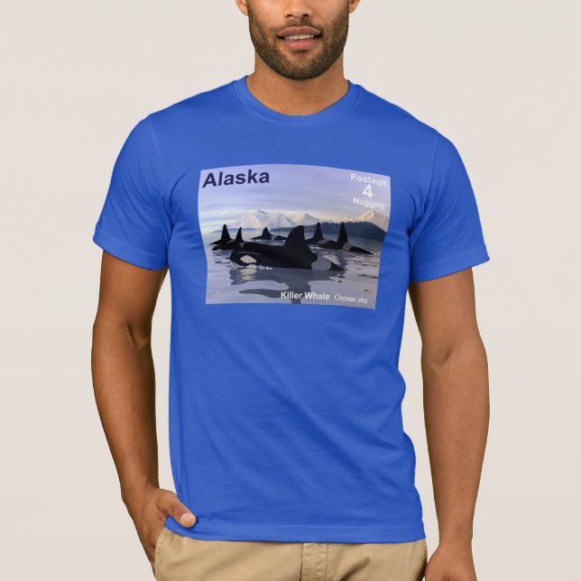 T-shirt Timbre des baleines tueuses de l'Alaska (Devant)