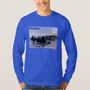 T-shirt Timbre des baleines tueuses de l'Alaska