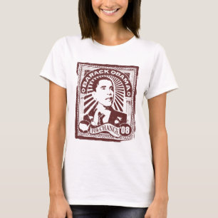 T-shirt Timbre d'Obama (rose)