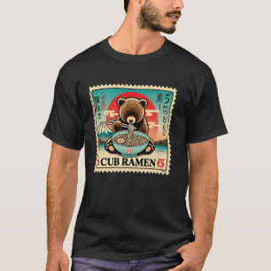 T-shirt Timbre du coucher de soleil du mont Fuji japonais