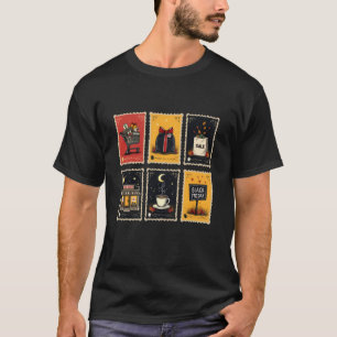 T-shirt Timbre du vendredi noir mignon, Citrouille fantôme