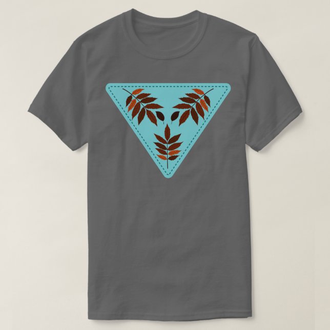 T-shirt Timbre feuille mignonne (Design devant)
