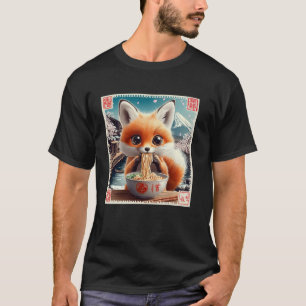 T-shirt Timbre Fleur Japonais Mt. Fuji Renard Ramen