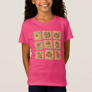 T-Shirt Timbre graphique mignon de la casquette pour fille