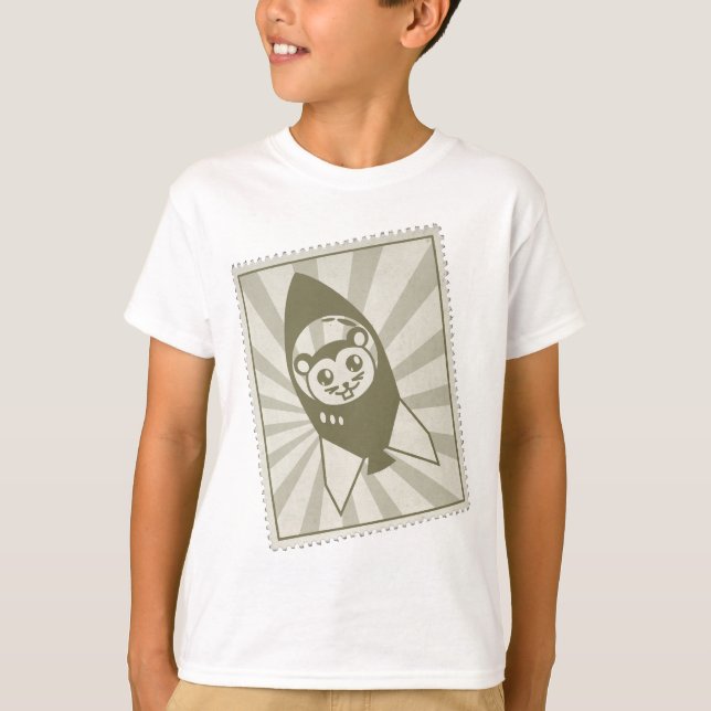 T-shirt Timbre Hamster Espace vintage (Devant)