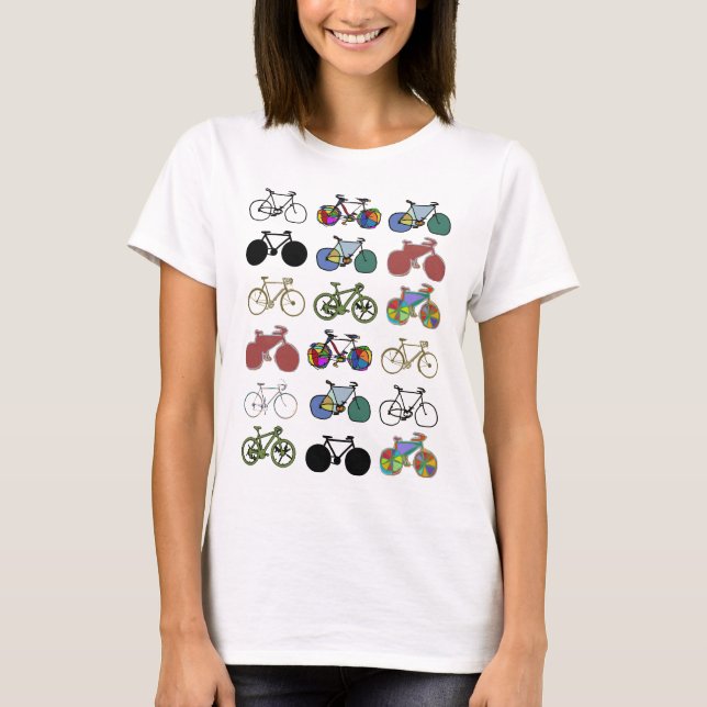 T-shirt timbre motif vélo (Devant)
