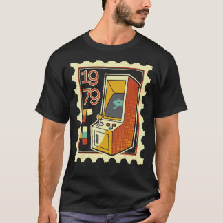 T-shirt Timbre Postage Avec Machine À Fente Ordinateur 197