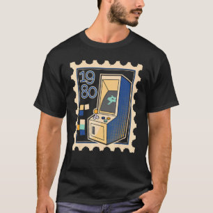 T-shirt Timbre Postage Avec Machine À Fente Ordinateur 198