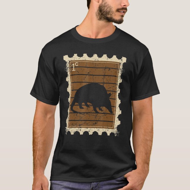 T-shirt Timbre Postal Avec Armadillo (Devant)