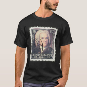 T-shirt Timbre Postal Vintage Johann Sebastian Bach