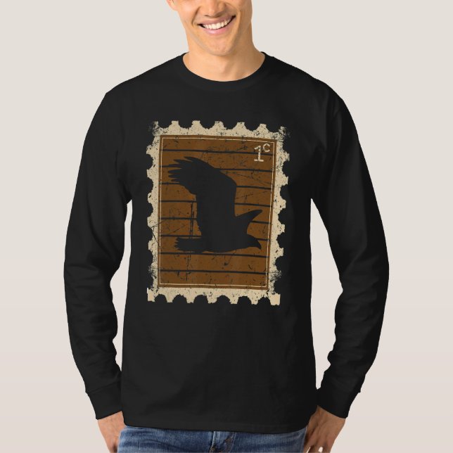 T-shirt Timbre-poste avec un aigle 1 (Devant)